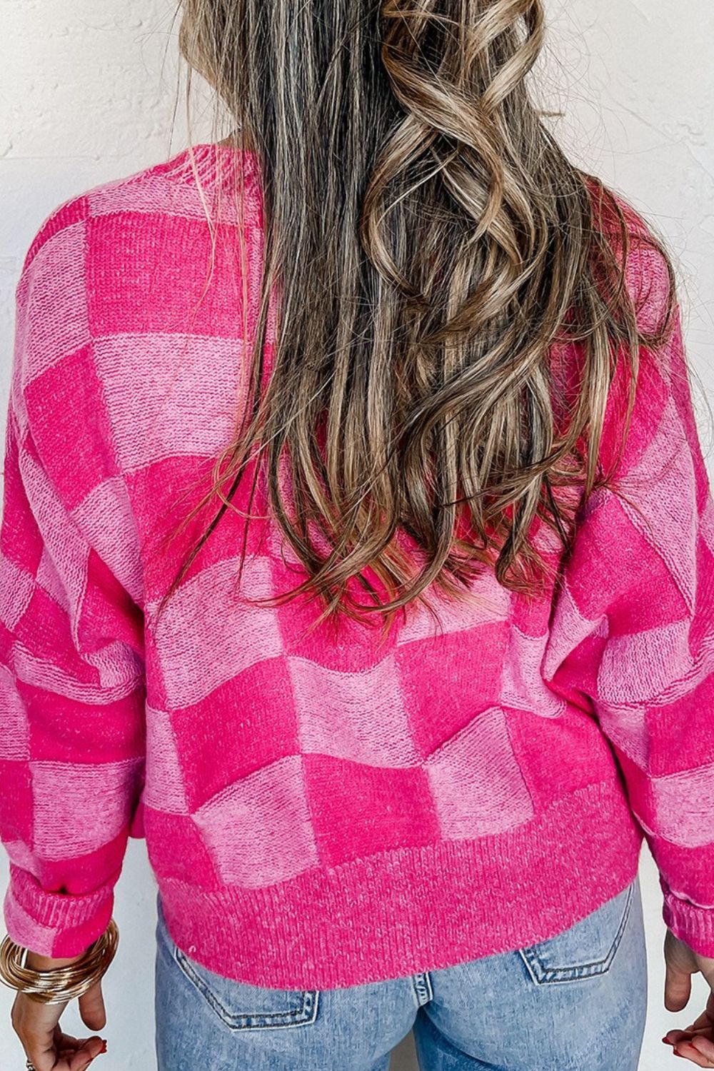 Checkered Button Up Long Sleeve Cardigan (ships 2-3 weeks)