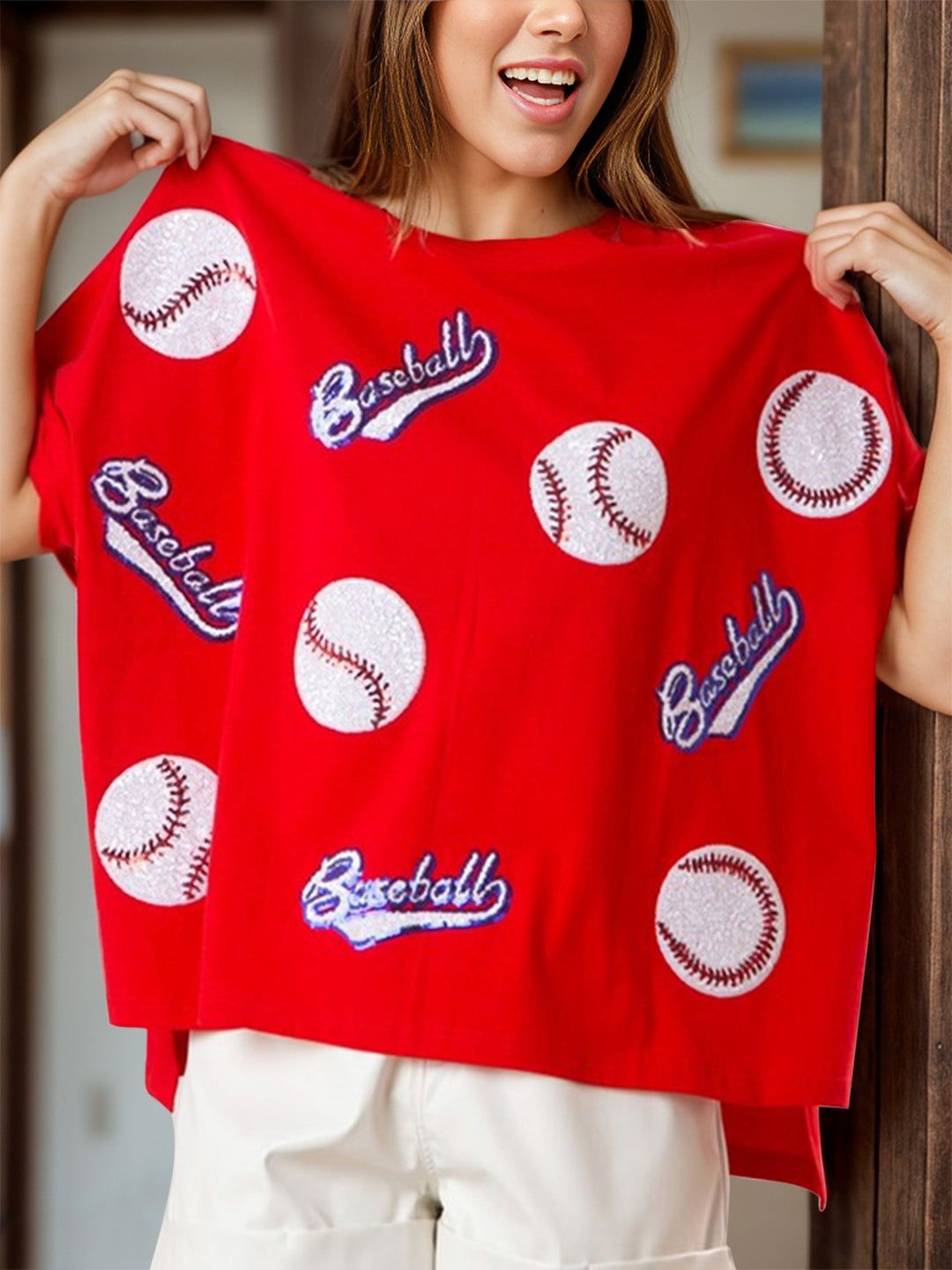 Sequin Baseball Top (ships 1-2 weeks)