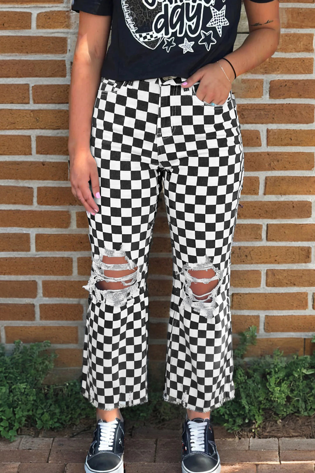 CHECKERED JEANS RTS