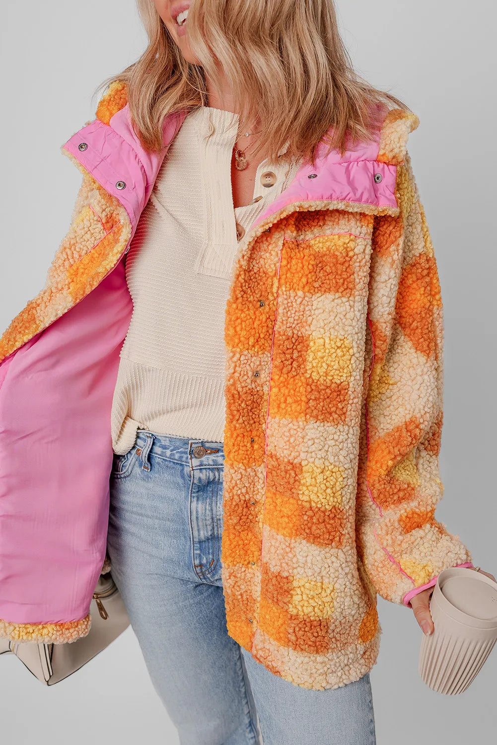 Pink & Orange Cozy Jacket (ships 2-3 weeks)