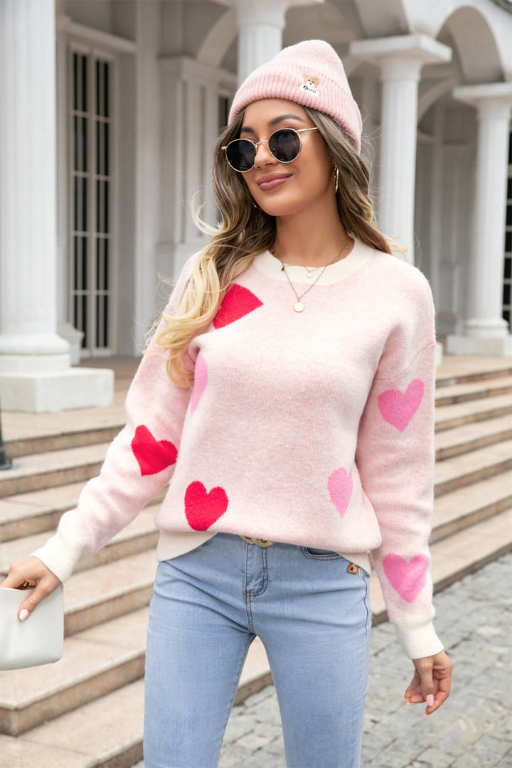 Falling for you heart sweater ships 1-2 weeks