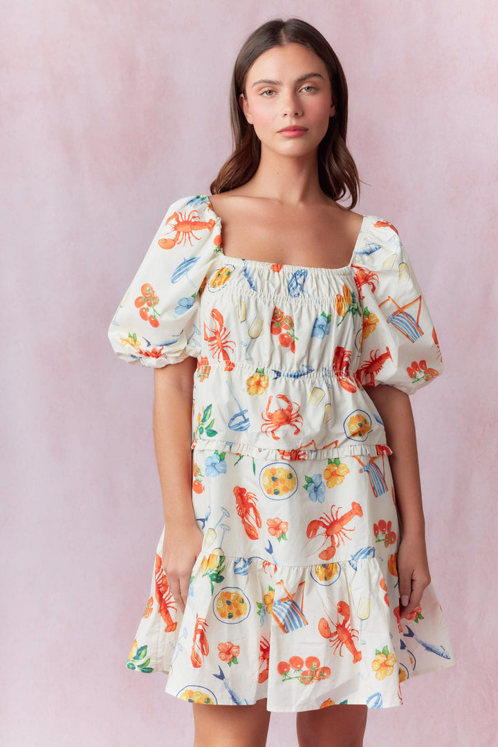 Crawfish Sunset Spring Dress