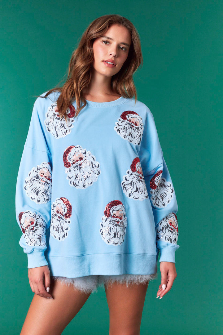 Blue Holly Jolly Santa (Ships 2 weeks)