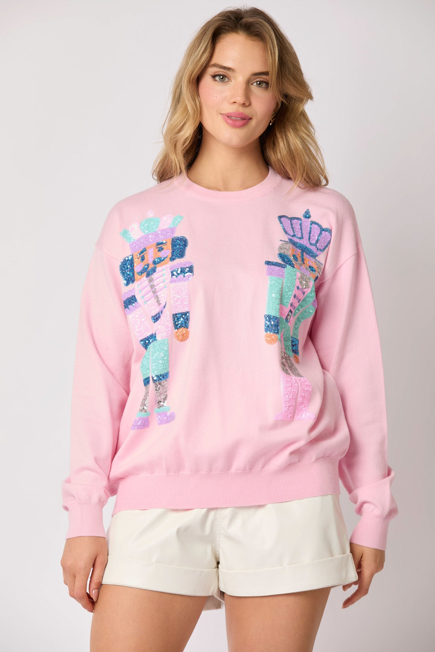 Double Nutcracker Pastel Sweater (ships 1-2 weeks)