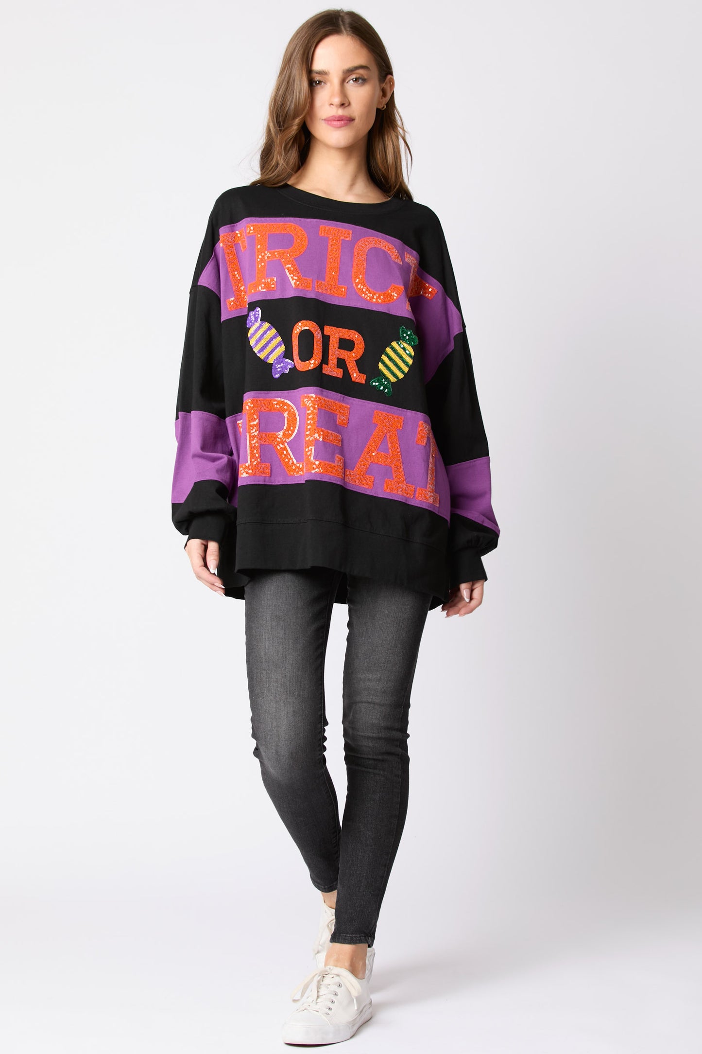 Trick or Treat BLACK Oversized Top Preorder