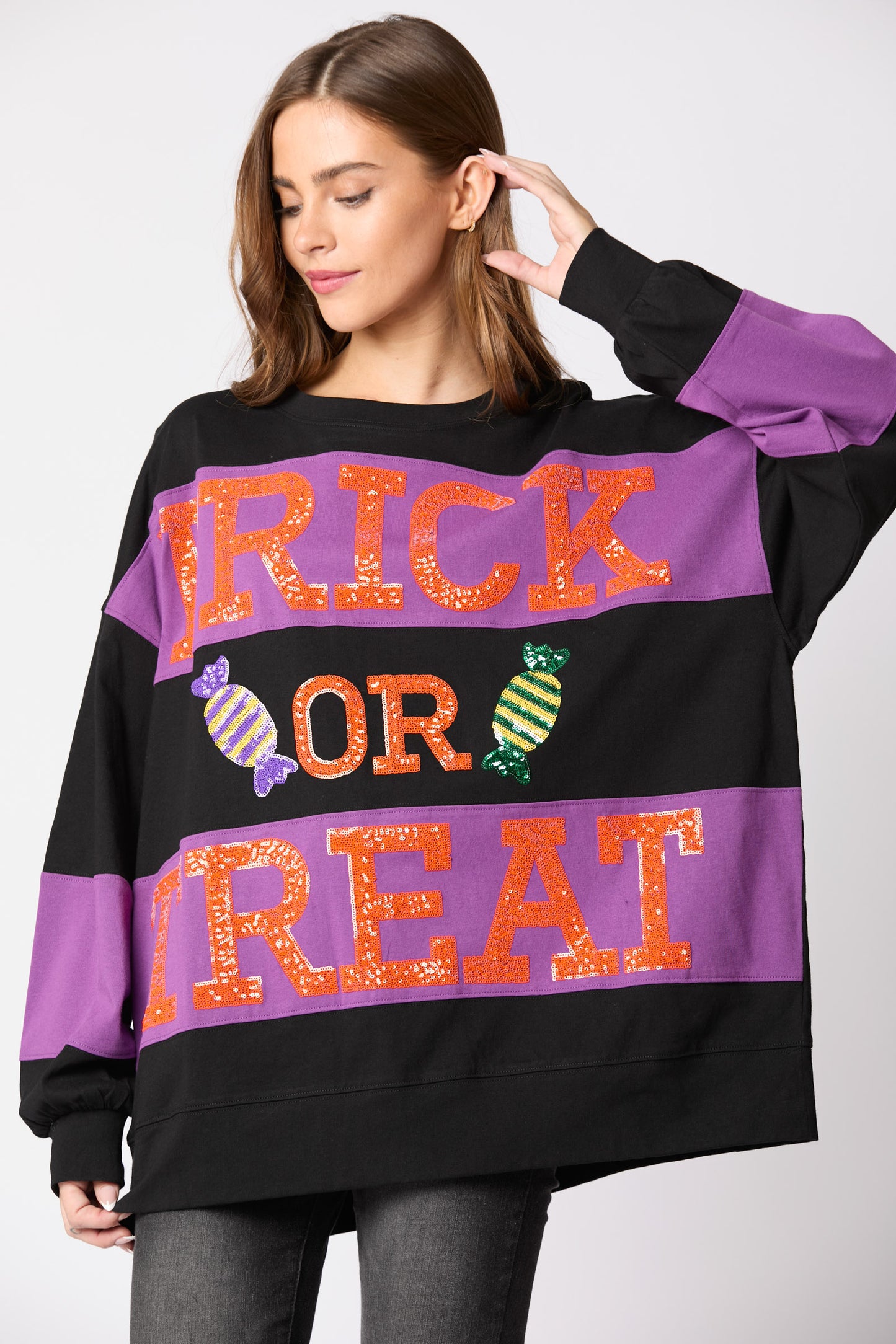 Trick or Treat BLACK Oversized Top Preorder