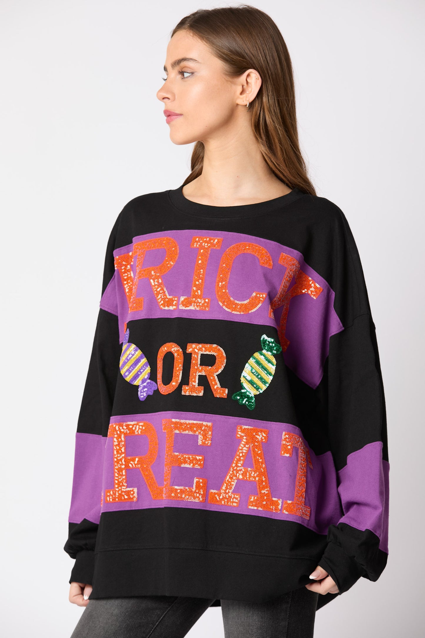 Trick or Treat BLACK Oversized Top Preorder