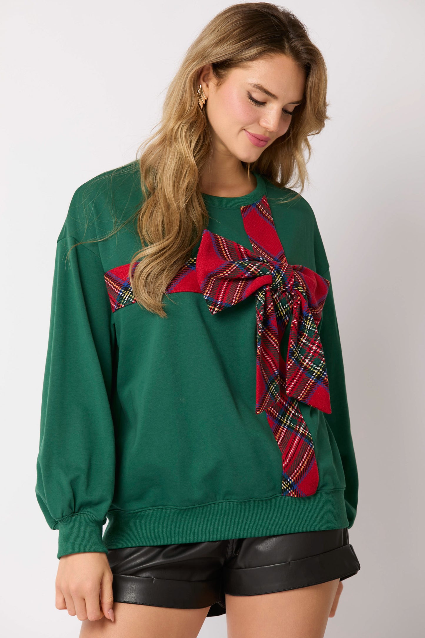 Plaid Present Bow GREEN PREORDER