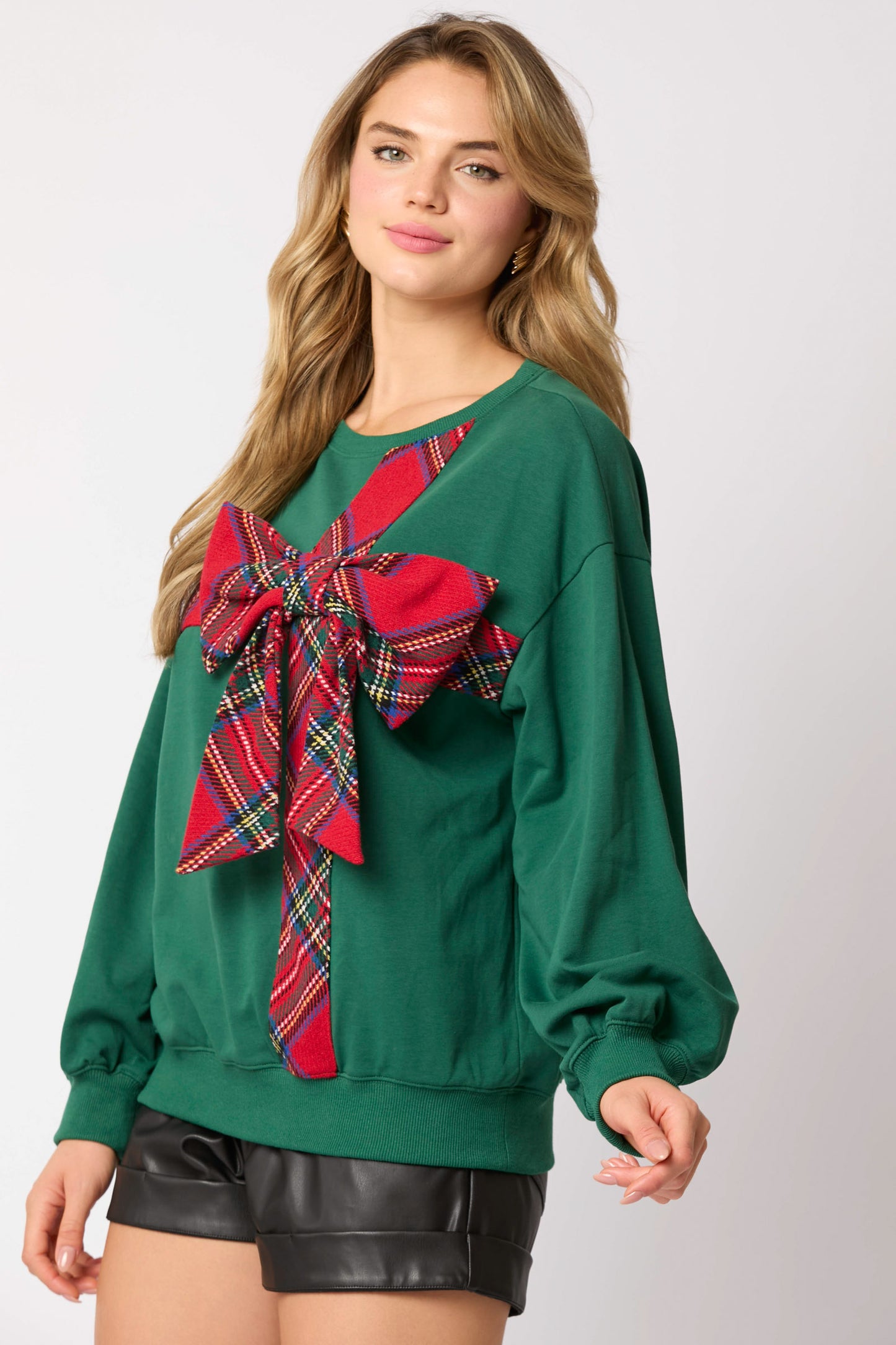 Plaid Present Bow GREEN PREORDER