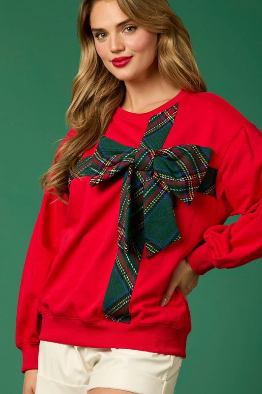 Plaid Present Bow RED PREORDER