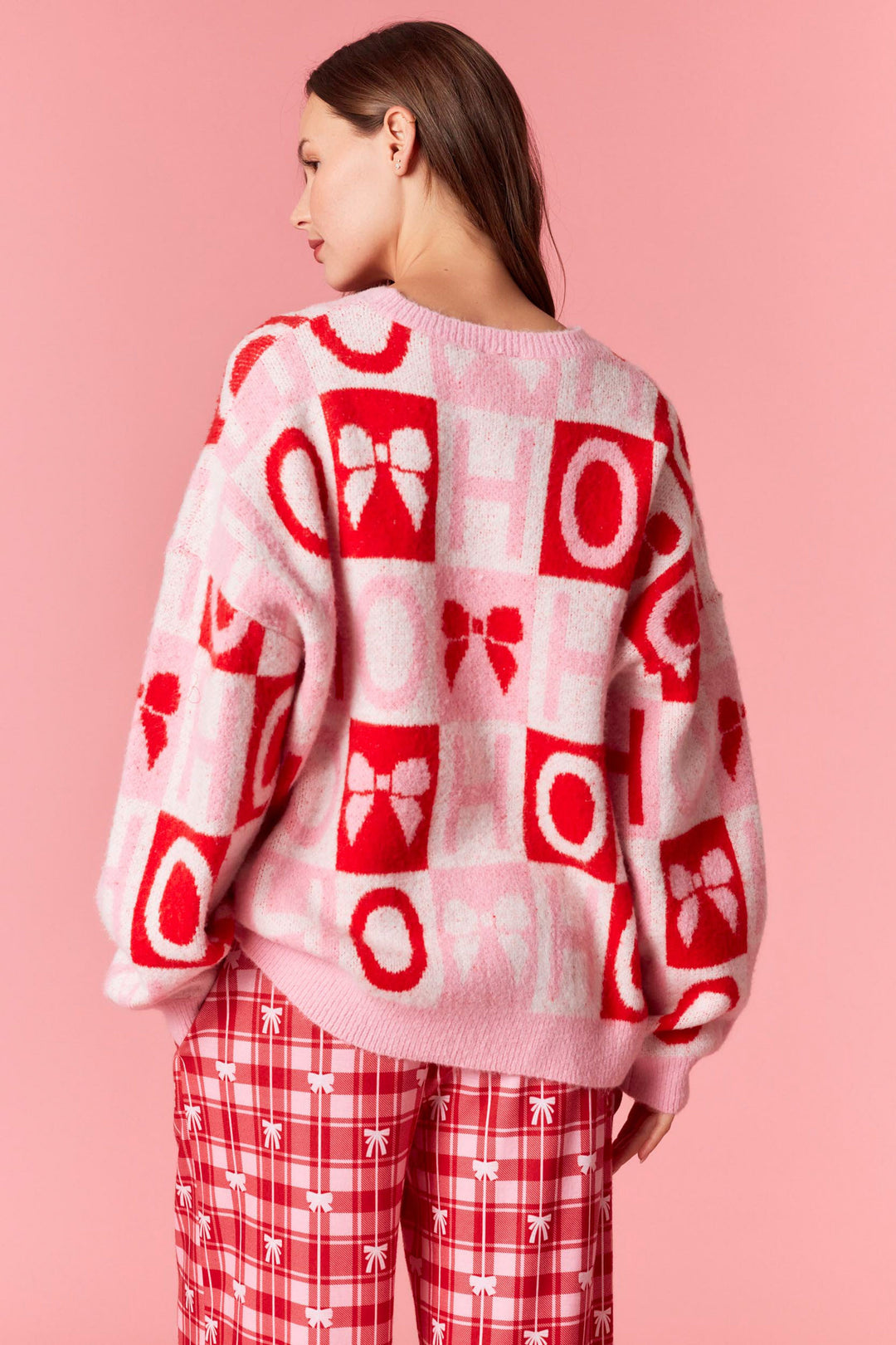 ho ho ho & Bow sweater (Ships 2 weeks)
