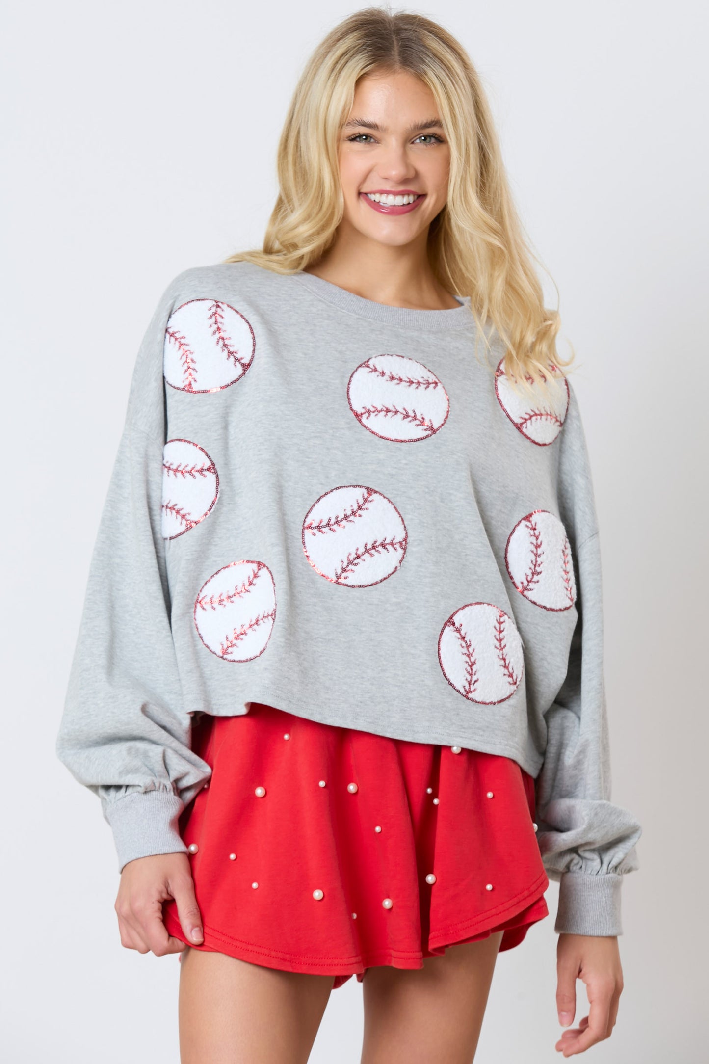 Sequin Baseball Pullover RTS