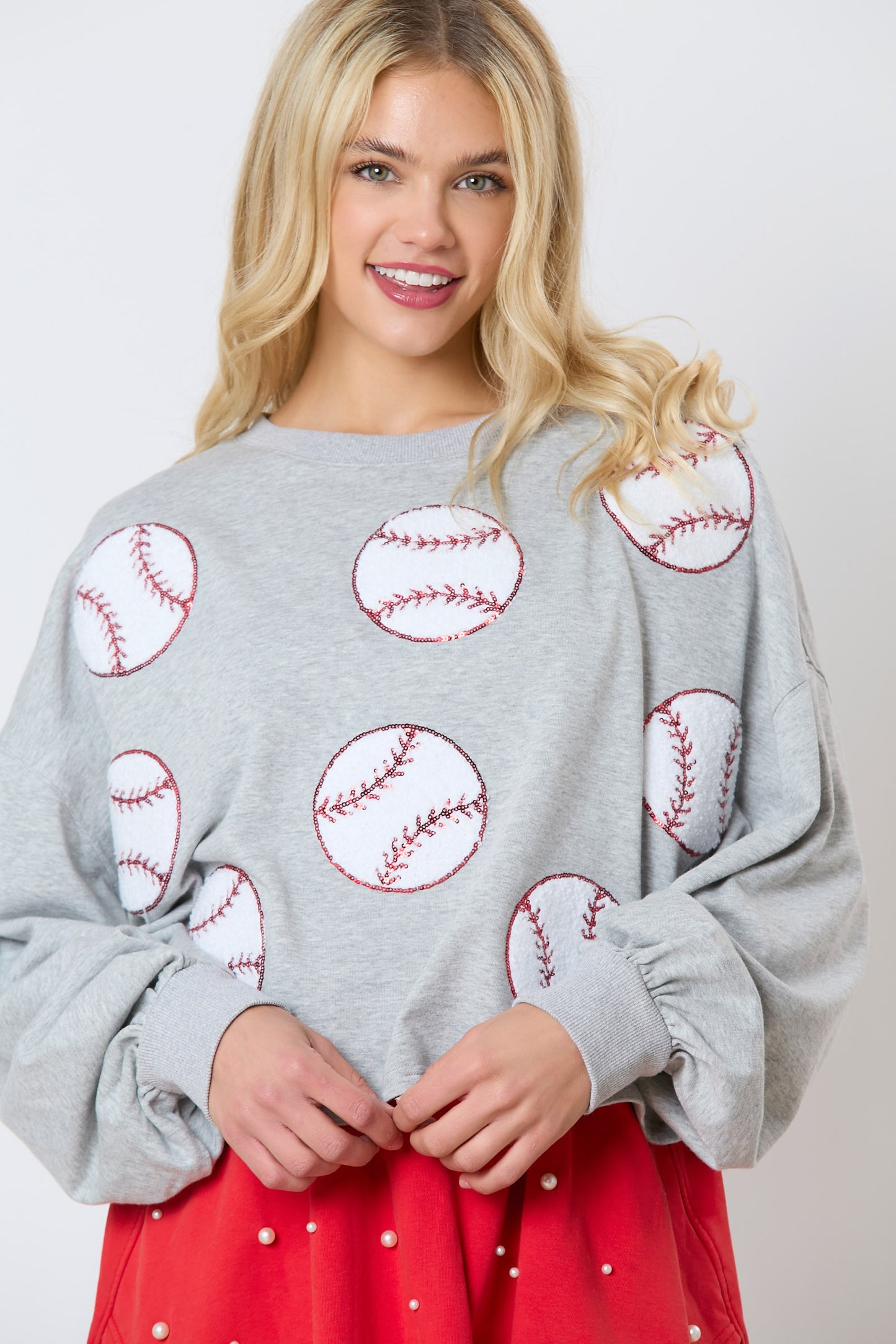 Sequin Baseball Pullover RTS