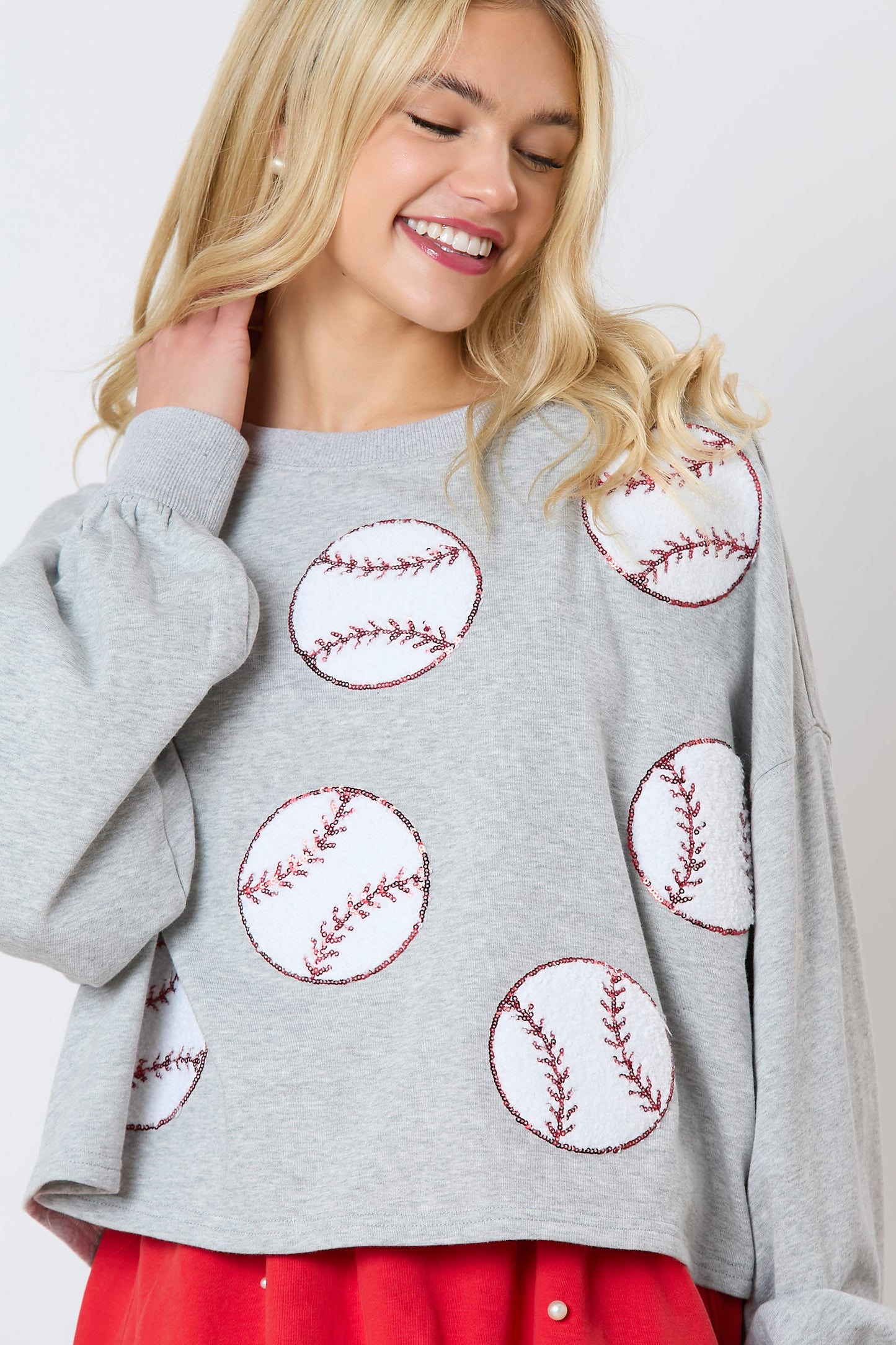 Sequin Baseball Pullover RTS