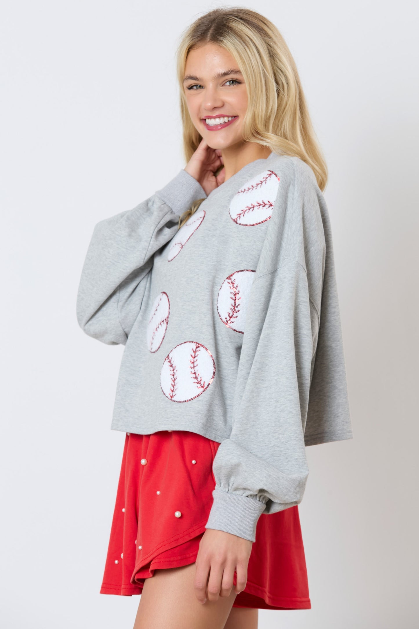 Sequin Baseball Pullover RTS