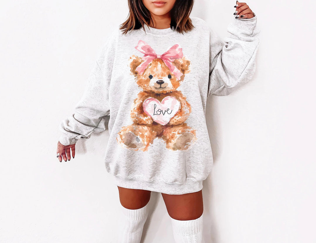 Beary Sweet Pullover Light Gray (ships 1-2 weeks)