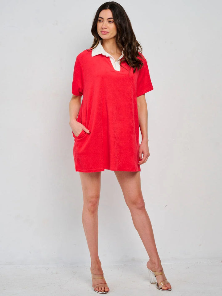 Sequin Flag Terrycloth Coverup RTS