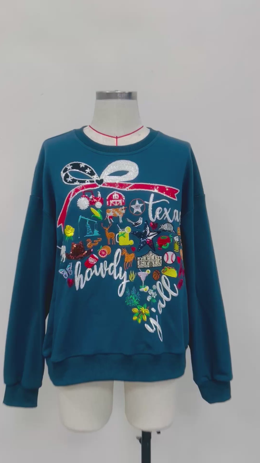 TEXAS ICON SEQUINED CREWNECK (PREORDER)