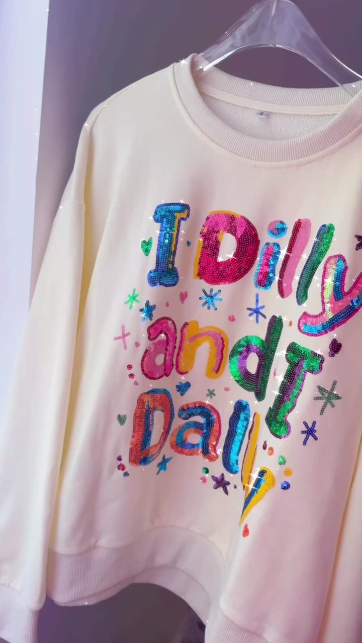 DILLY DALY SEQUIN PULLOVER ( PREORDER)