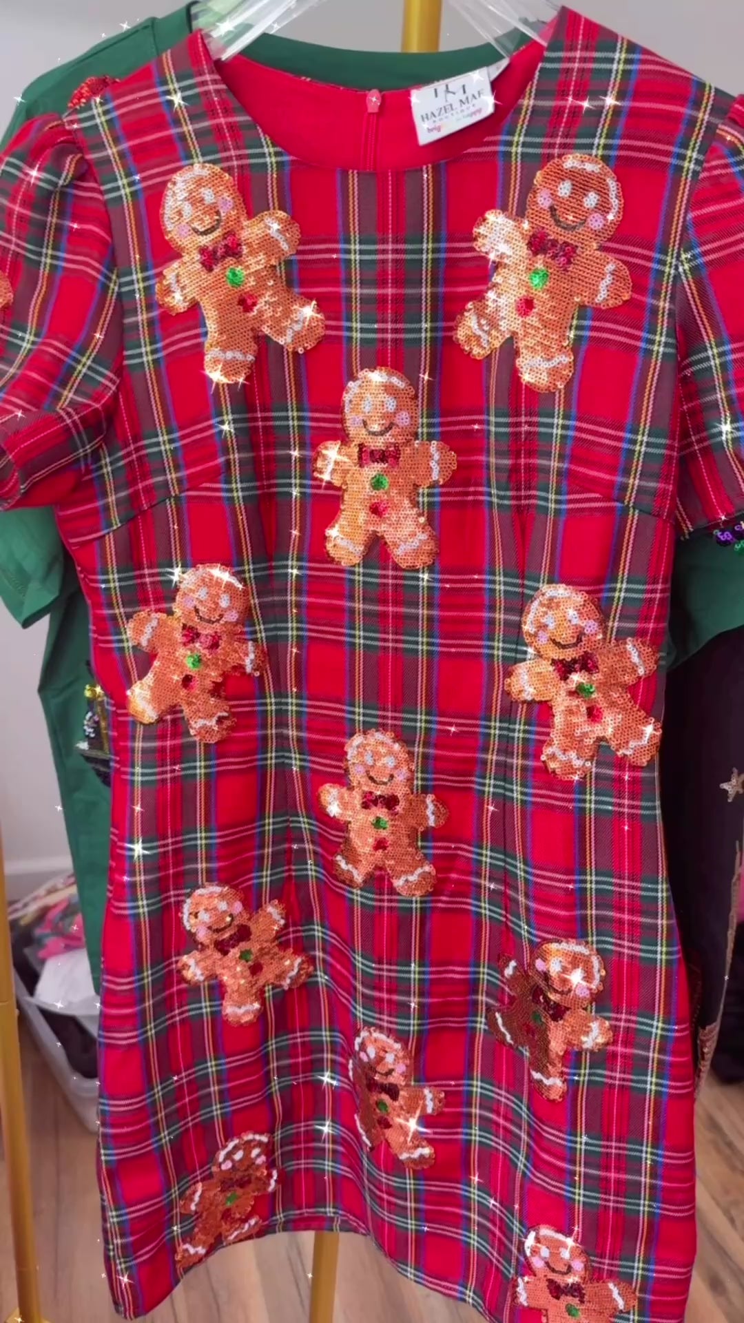TARTAN PLAID GINGERBREAD DRESS  (PREORDER)
