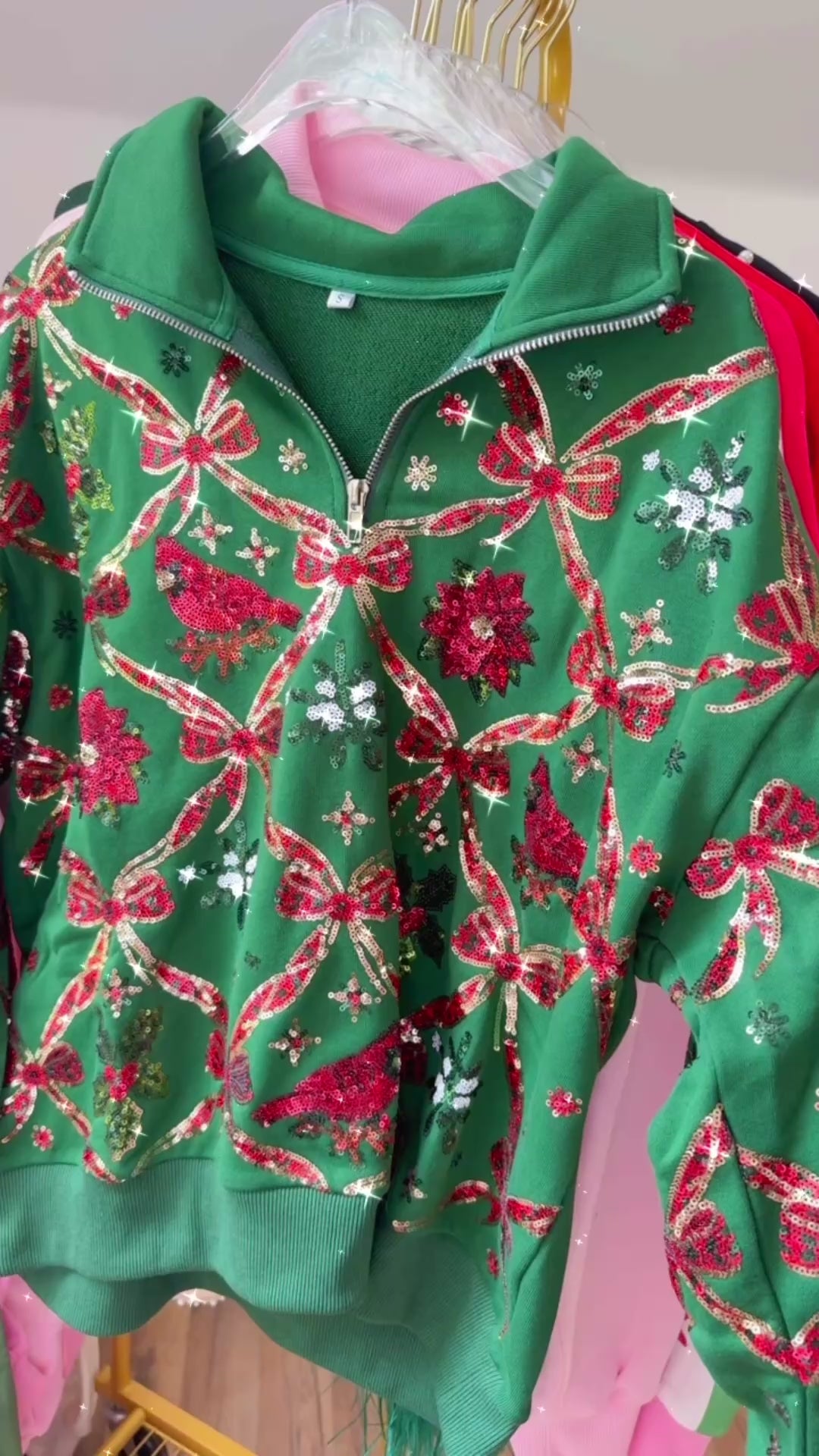 CARDINAL CHRISTMAS QUARTER ZIP PULLOVER (PREORDER)