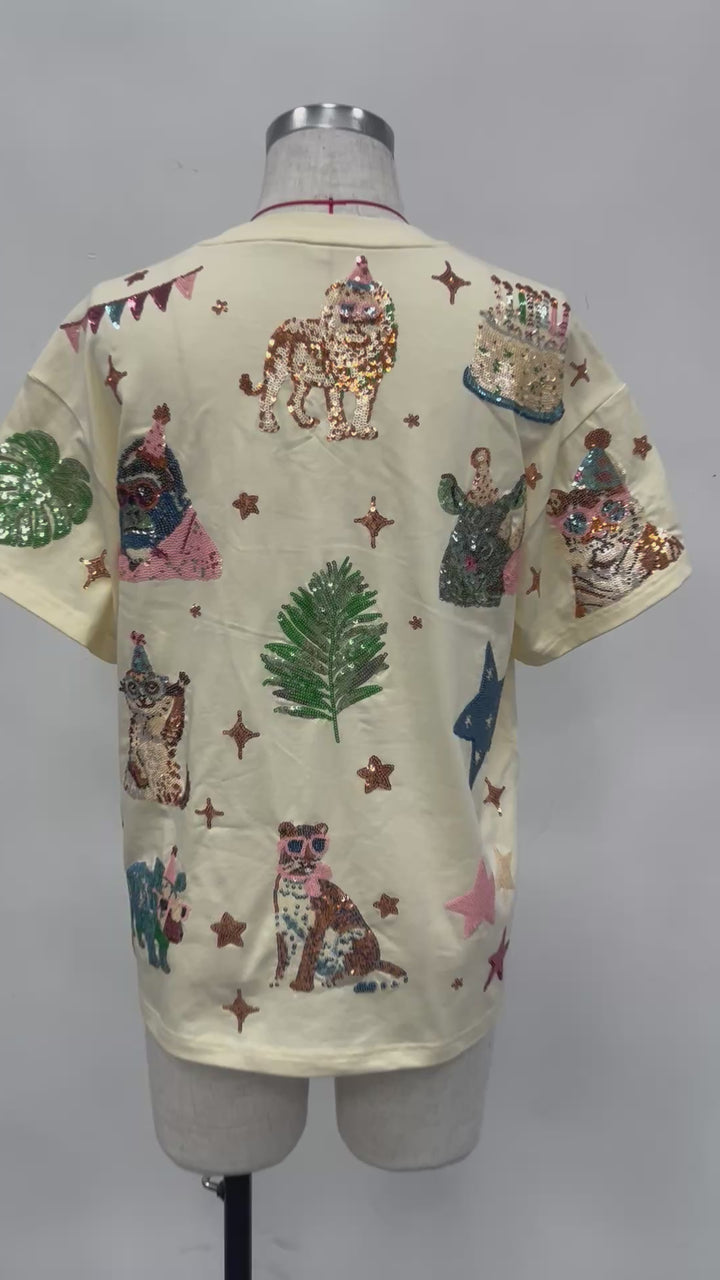 PARTY ANIMAL SEQUINED SHIRT (PREORDER)