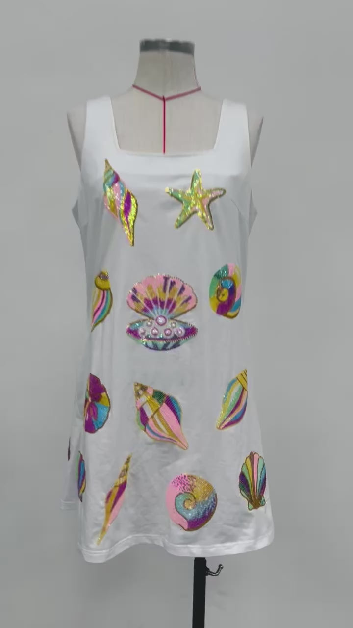 Mermaid Shells White Dress (PREORDER)