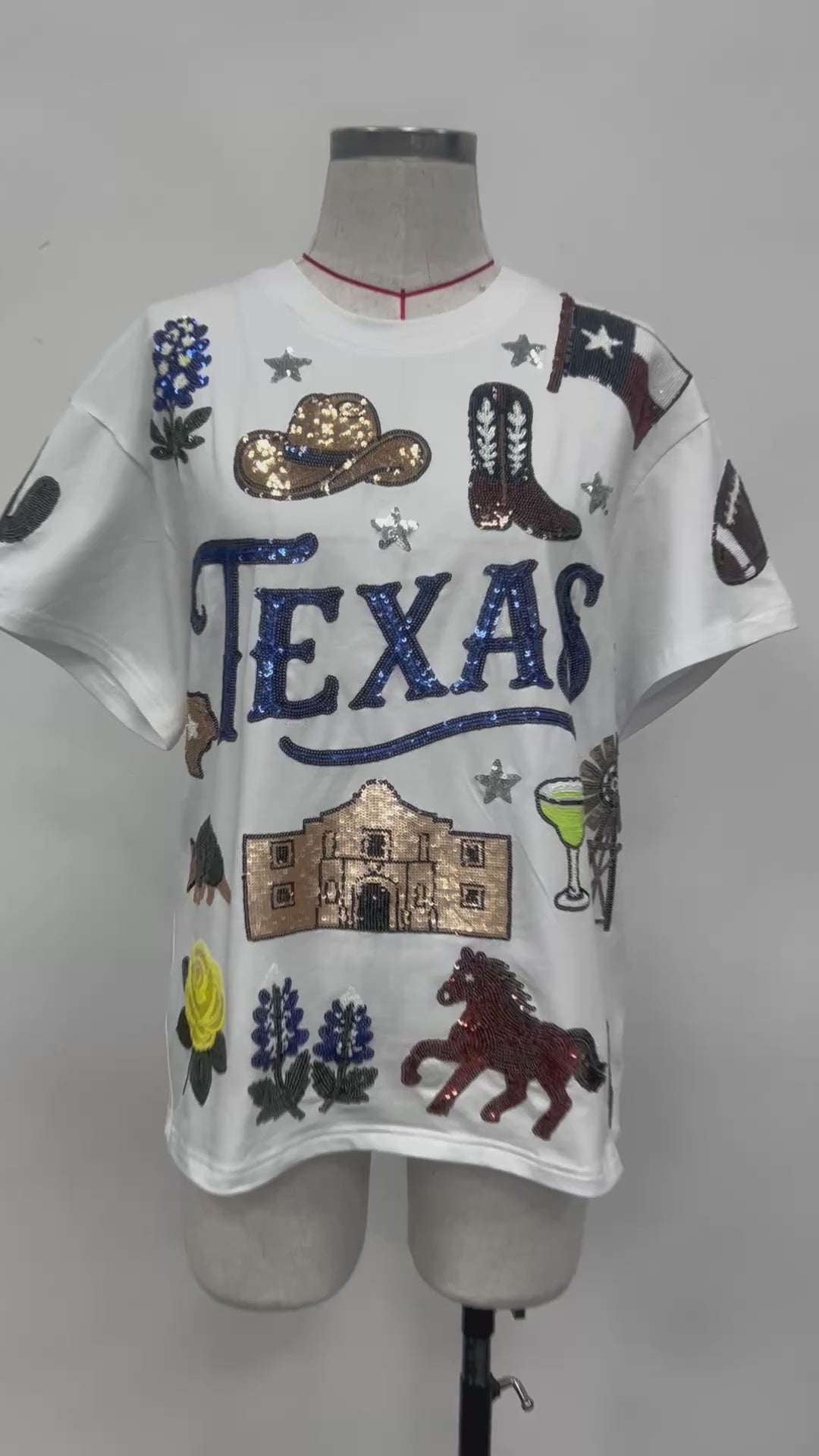TEXAS BABE SEQUINED TSHIRT (PREORDER)