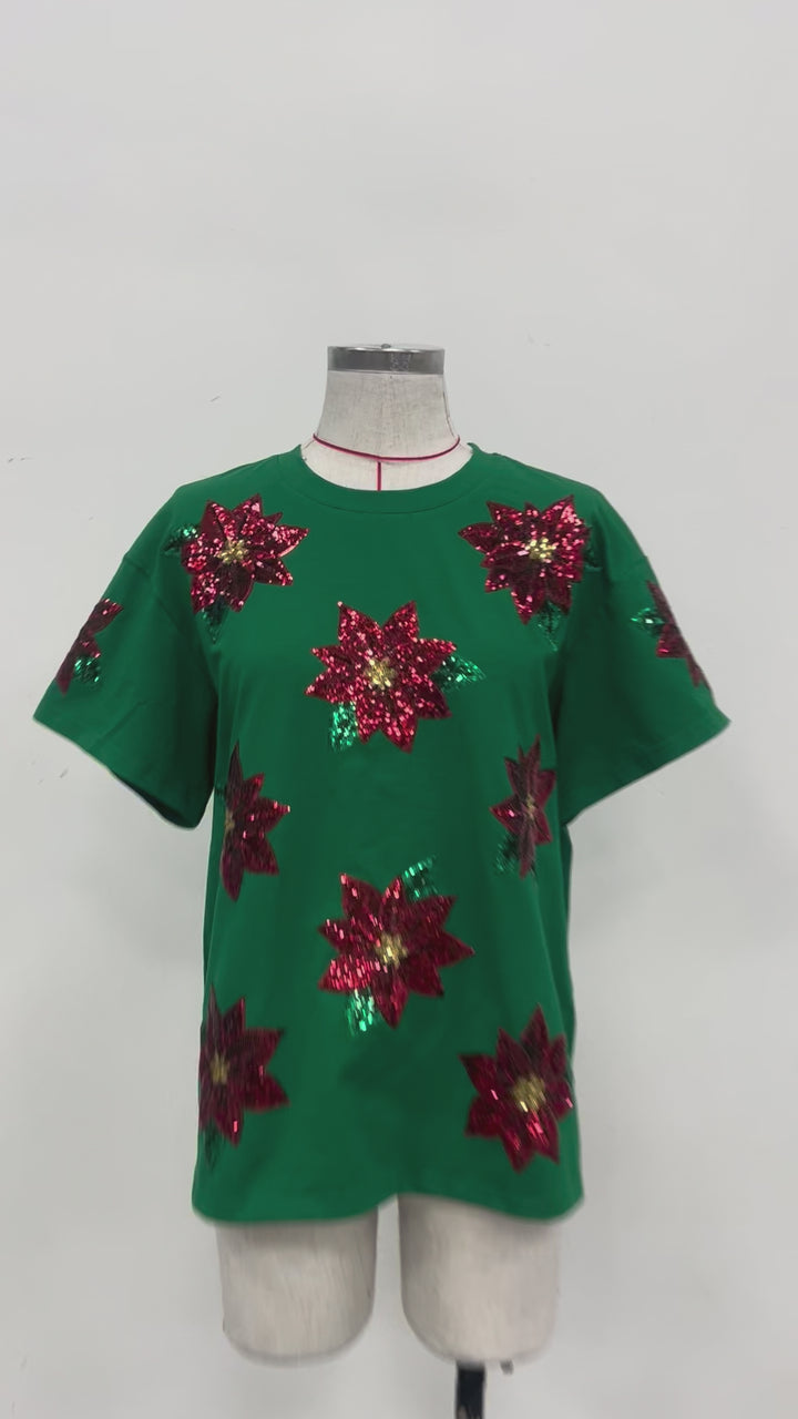 POINSETTIA PRETTY TSHIRT (PREORDER)