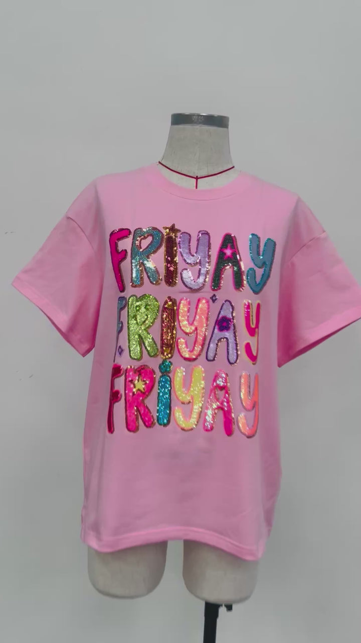 FRIYAY FRIYAY FRIYAY SEQUIN TSHIRT PREORDER
