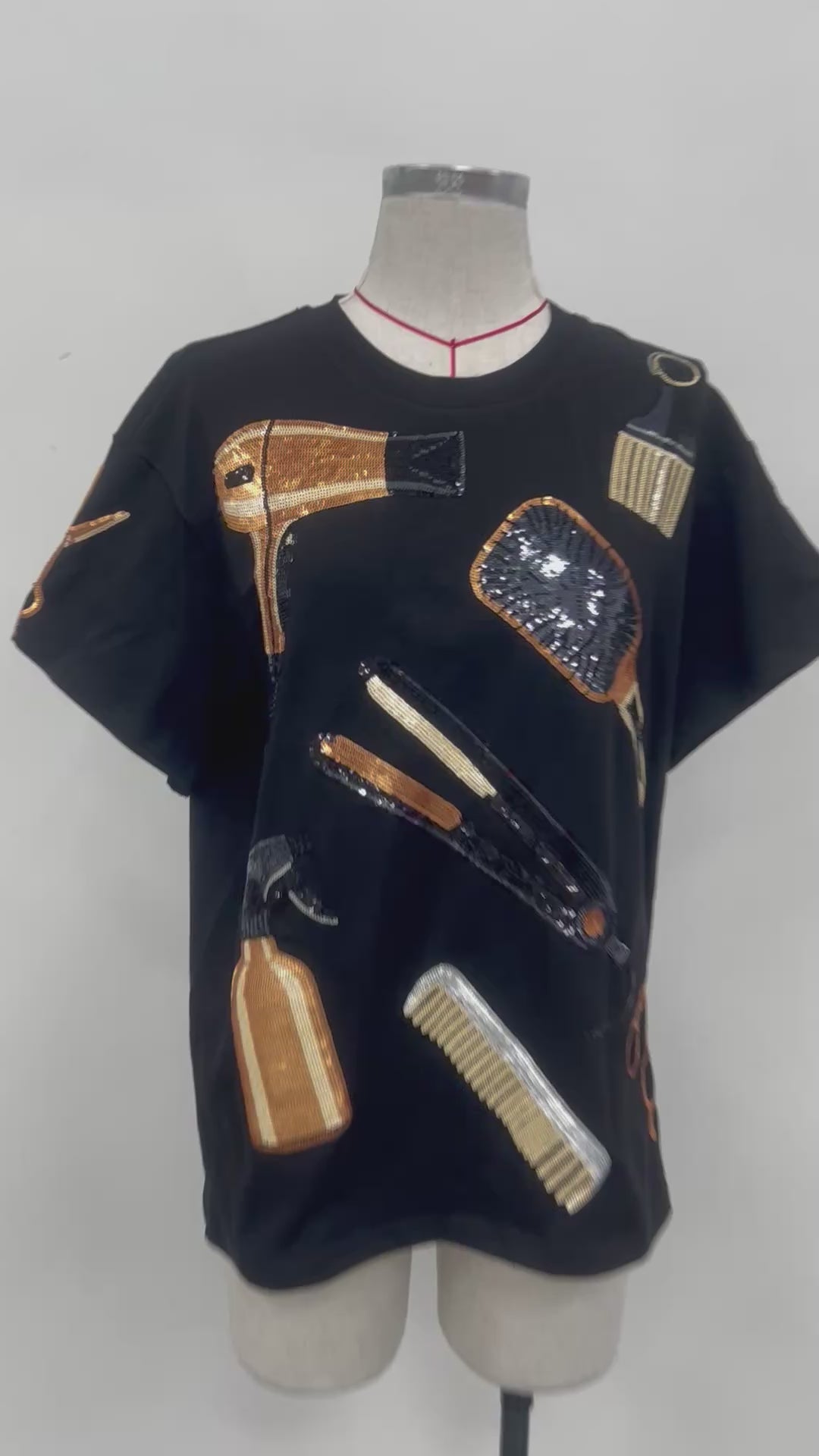 HAIRSTYLIST SEQUIN TSHIRT (PREORDER)