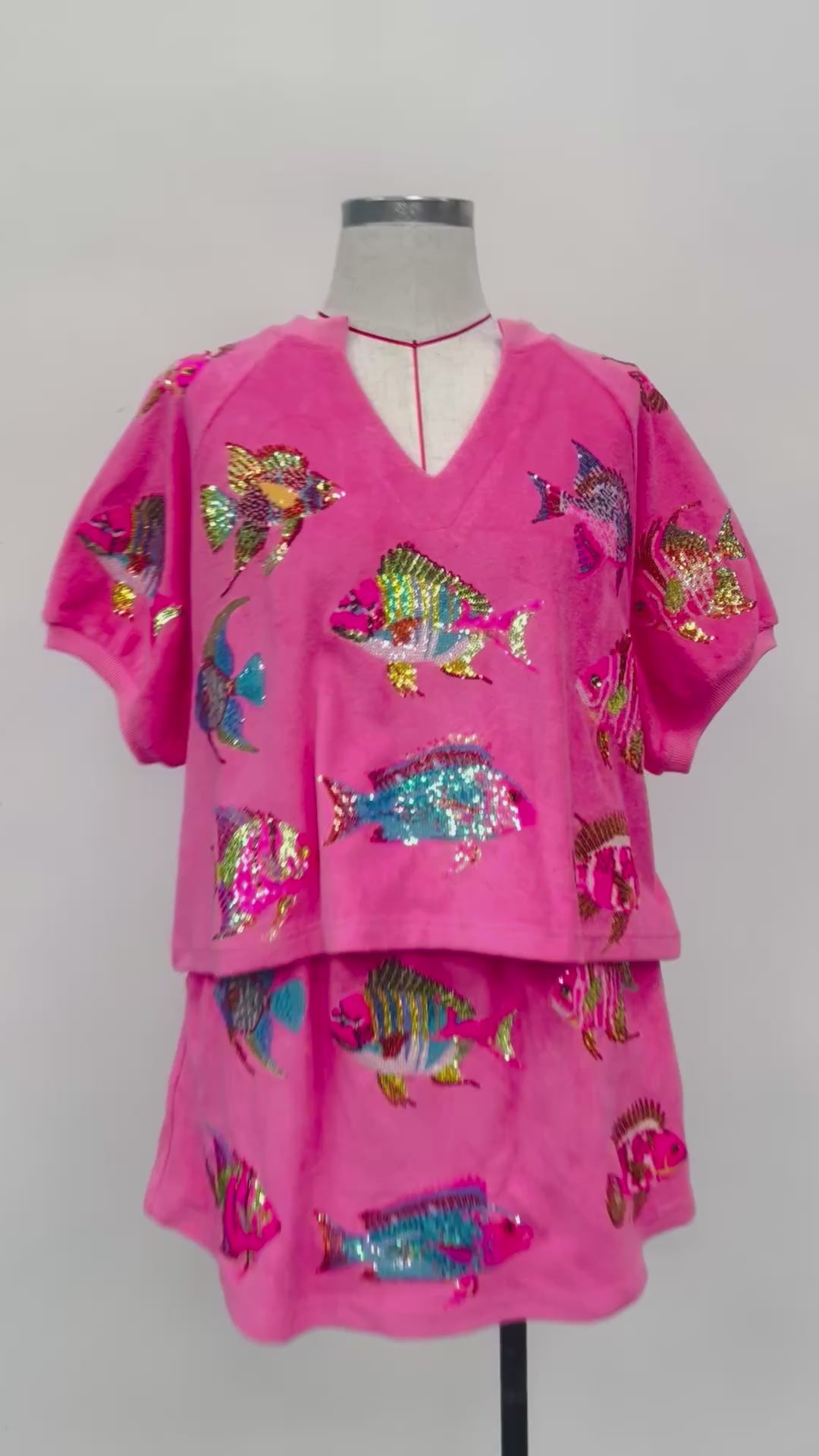 Tropical Fish Sequined Terry Set RTS