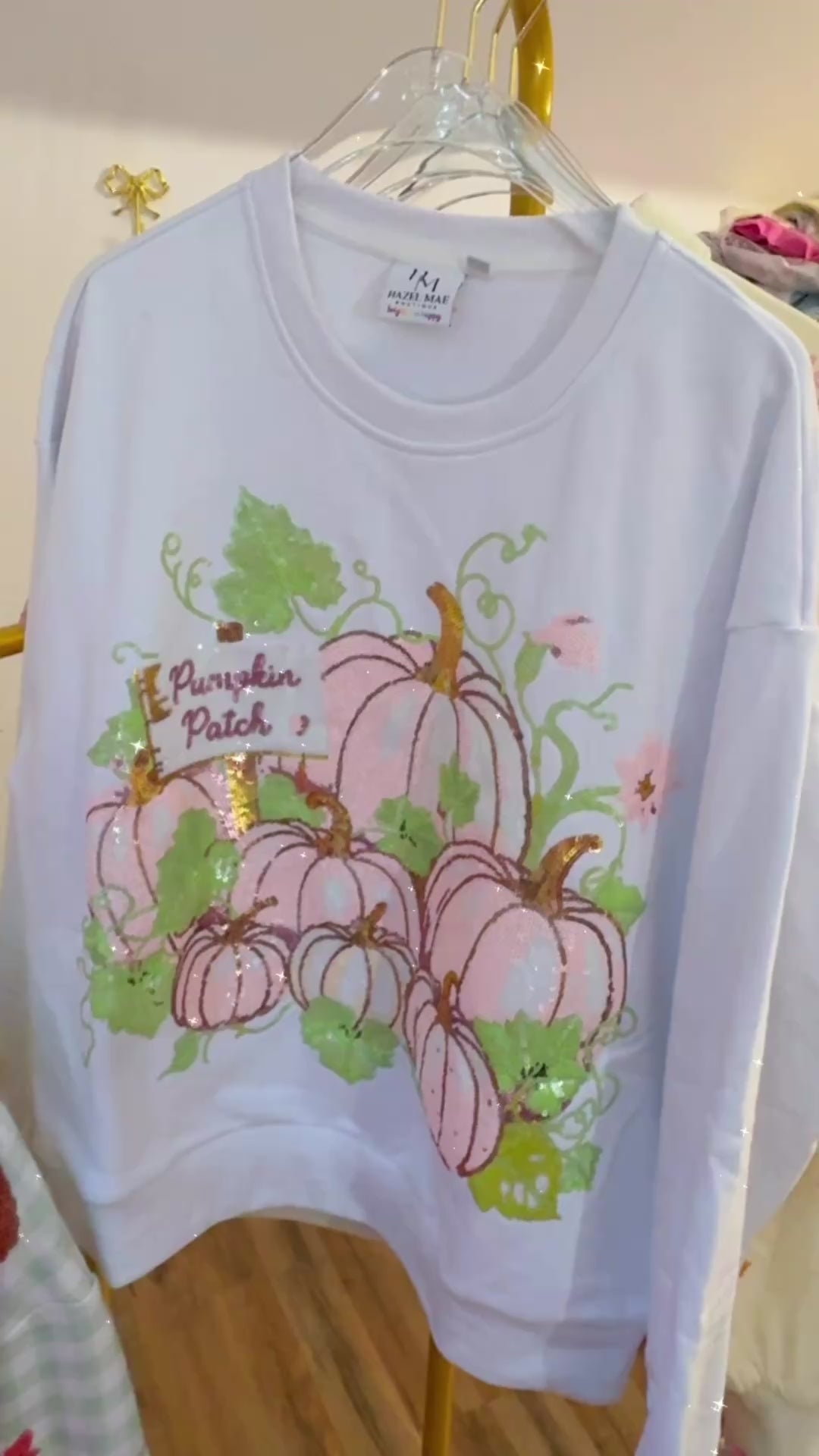 PUMPKIN PATCH SEQUIN PULLOVER (PREORDER)