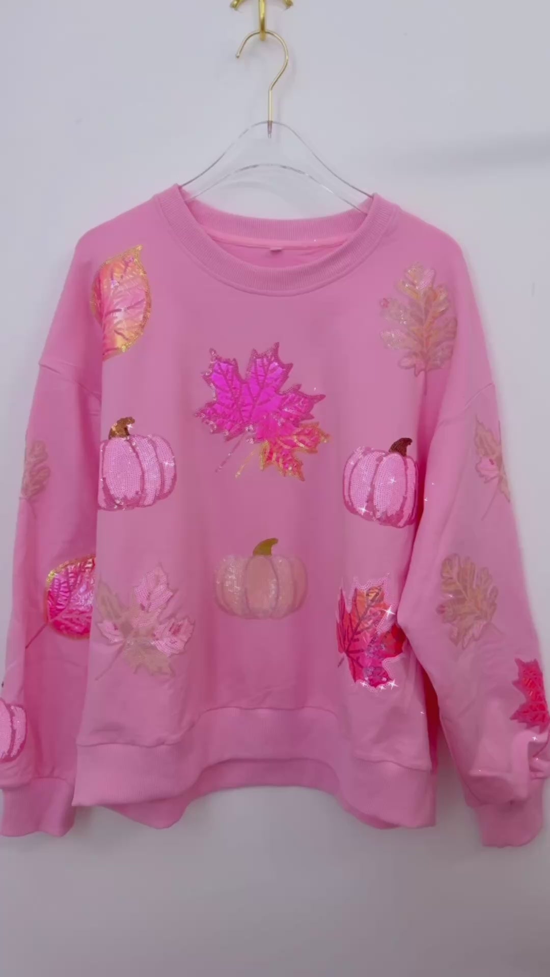 Maple & Blush Sequin Fall Pullover (PREORDER)