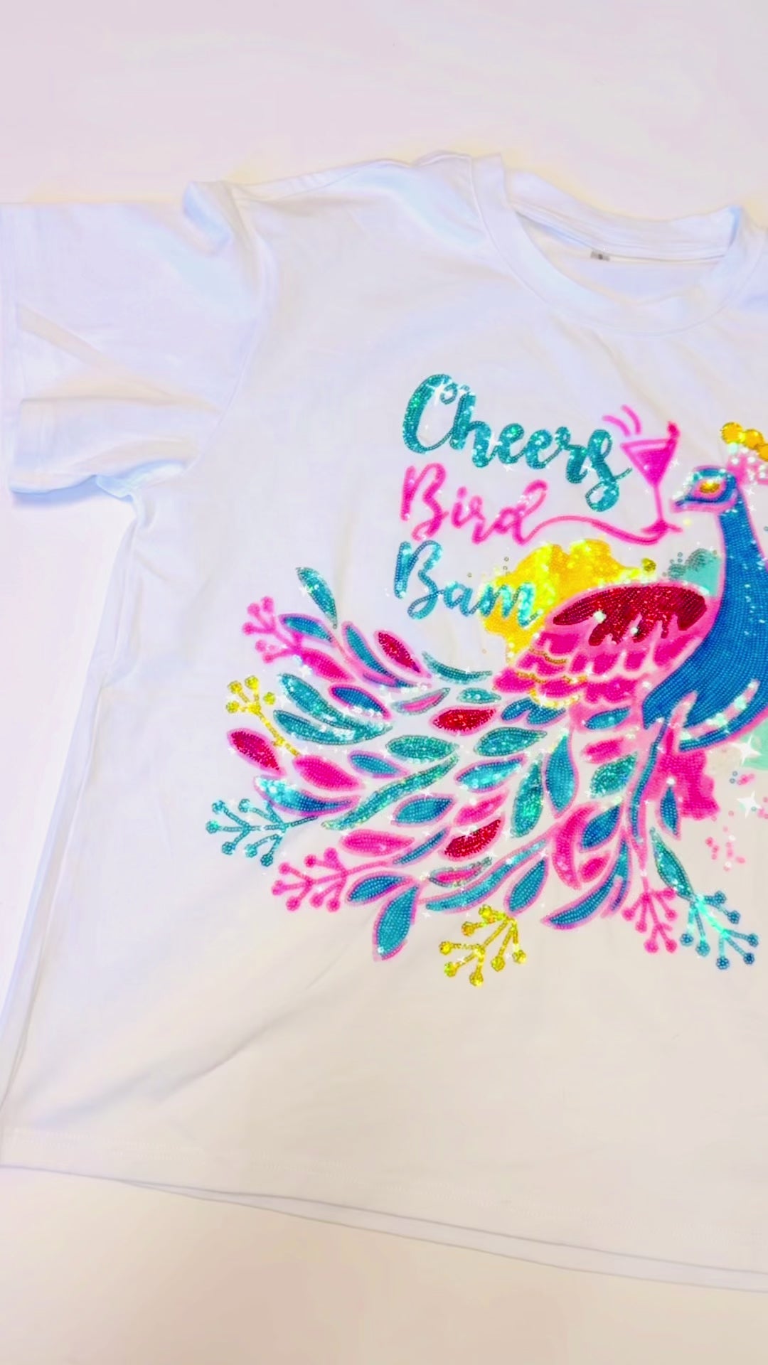 BIRD BAM MAHJONG SEQUIN TSHIRT (PREORDER)